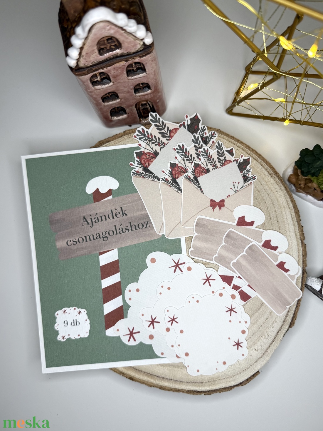 Ajándékcsomagoló matricák - karácsony - karácsonyi ajándékozás - karácsonyi ajándékcsomagolás - Meska.hu