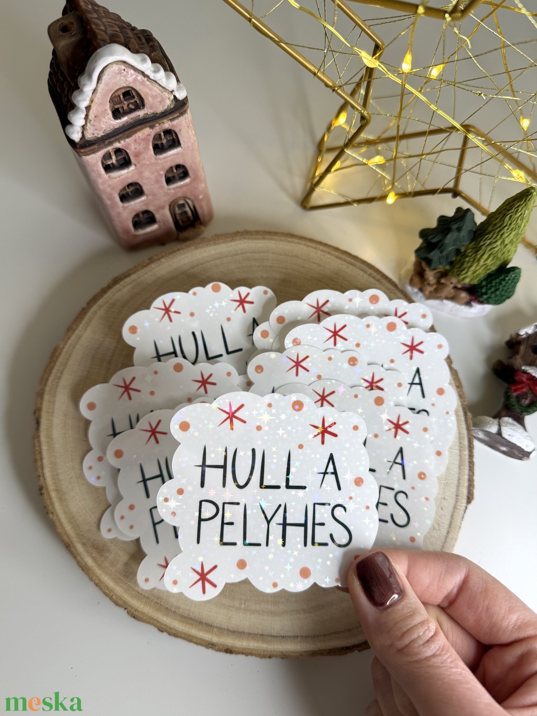 Ünnepi vinyl matrica - otthon & életmód - papír, írószer - matrica, matrica csomag - Meska.hu