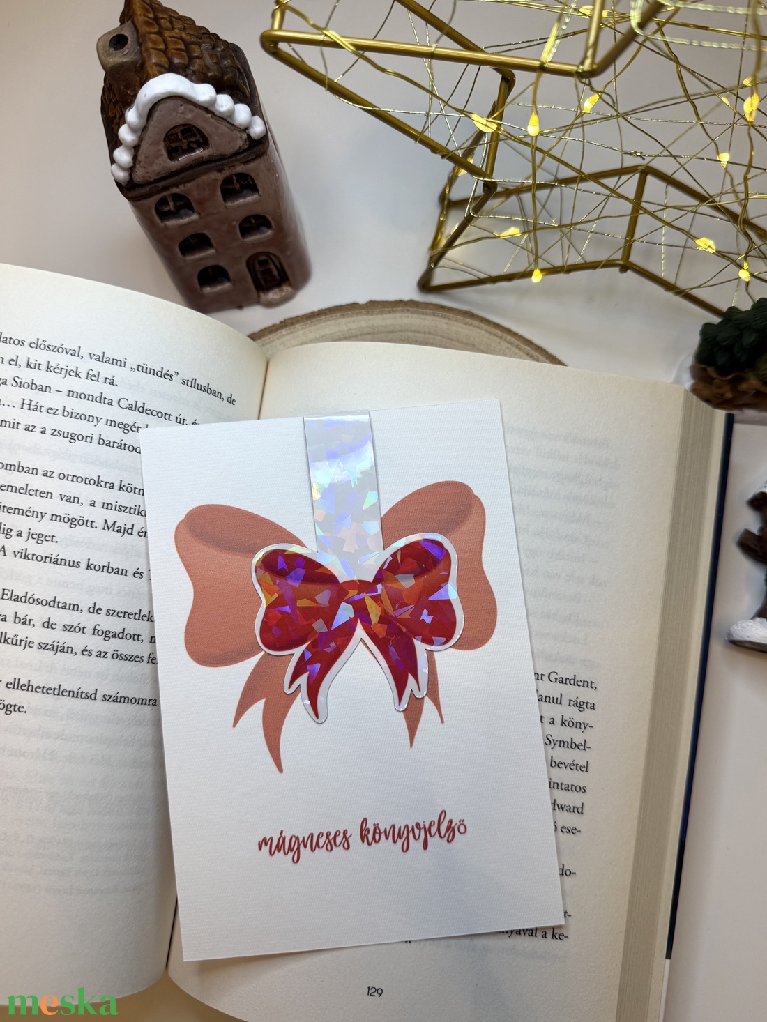 Ünnepi masni - mágneses könyvjelző  - könyv & zene - könyvjelző - Meska.hu