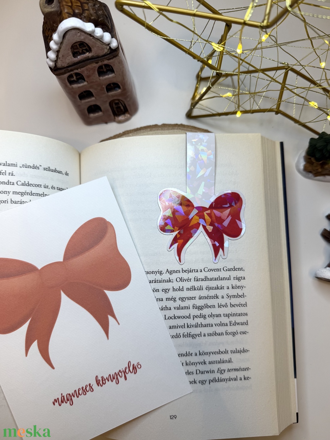 Ünnepi masni - mágneses könyvjelző  - könyv & zene - könyvjelző - Meska.hu