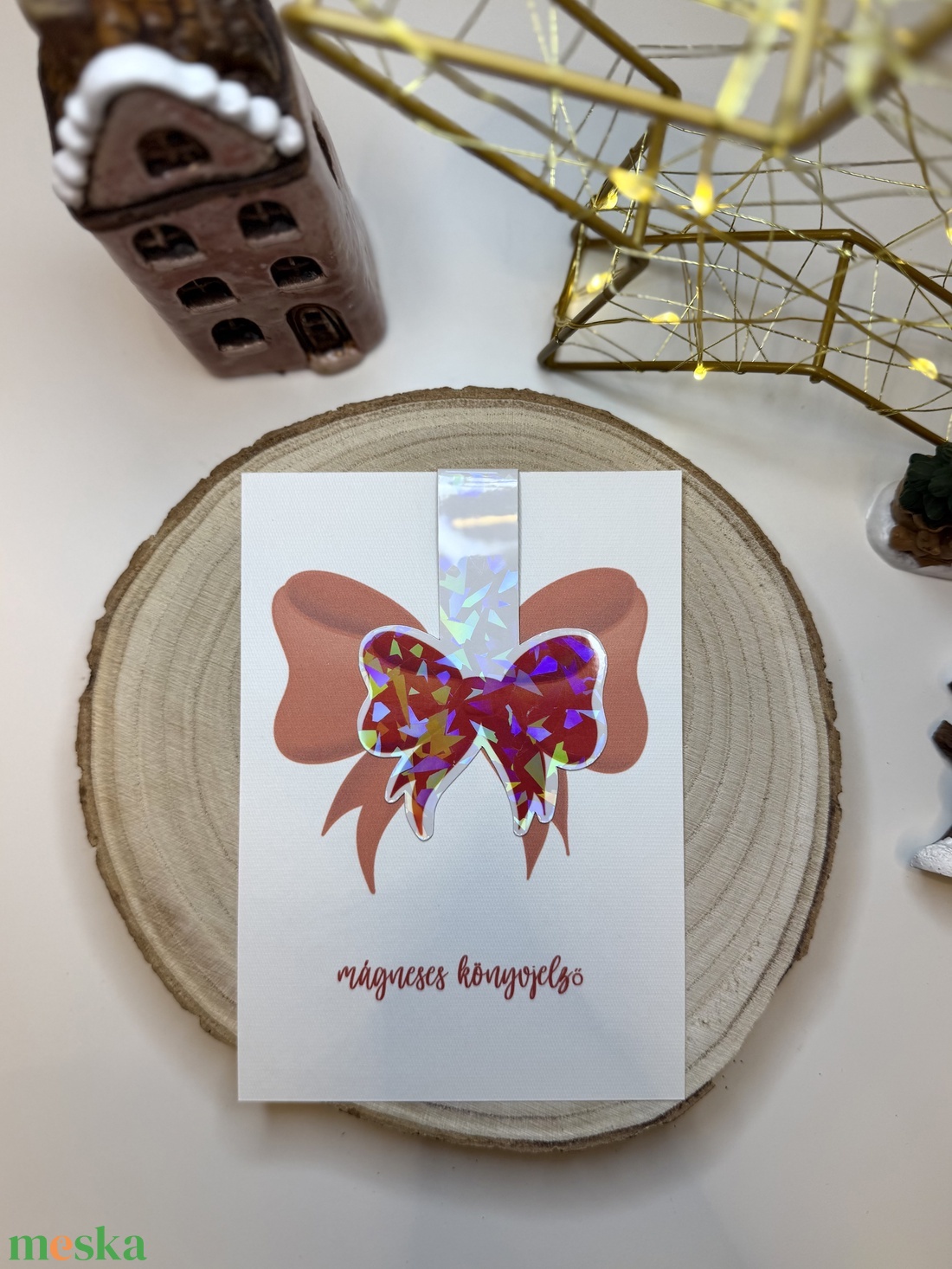 Ünnepi masni - mágneses könyvjelző  - könyv & zene - könyvjelző - Meska.hu