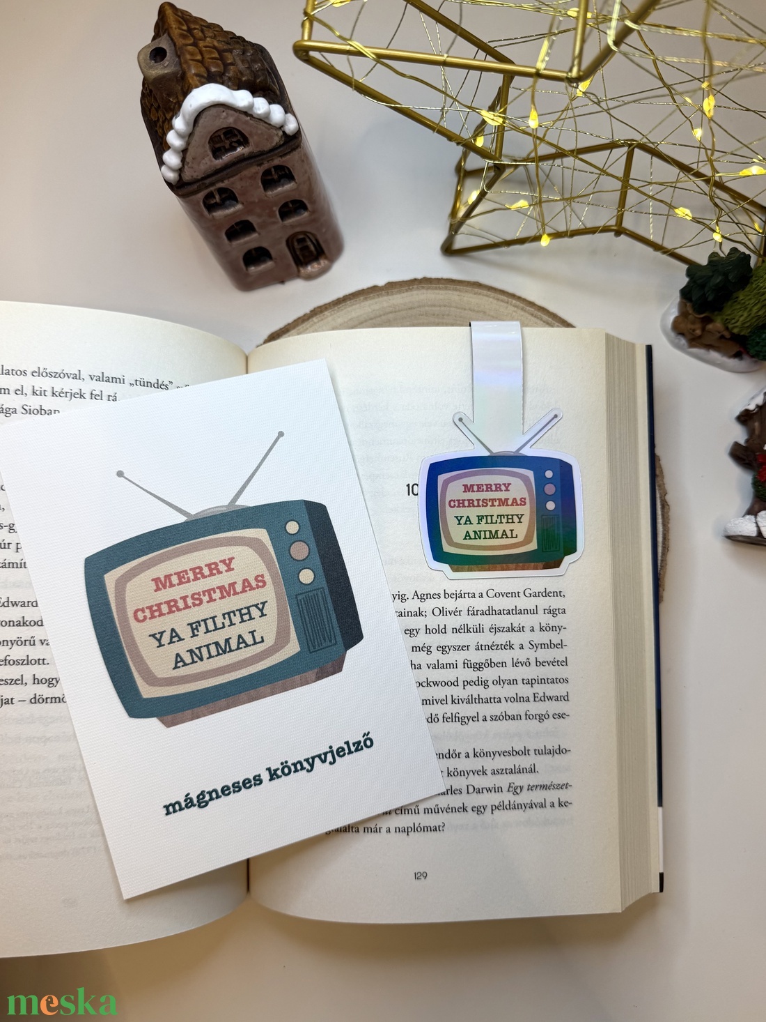 Keeviiin - mágneses könyvjelző  - könyv & zene - könyvjelző - Meska.hu