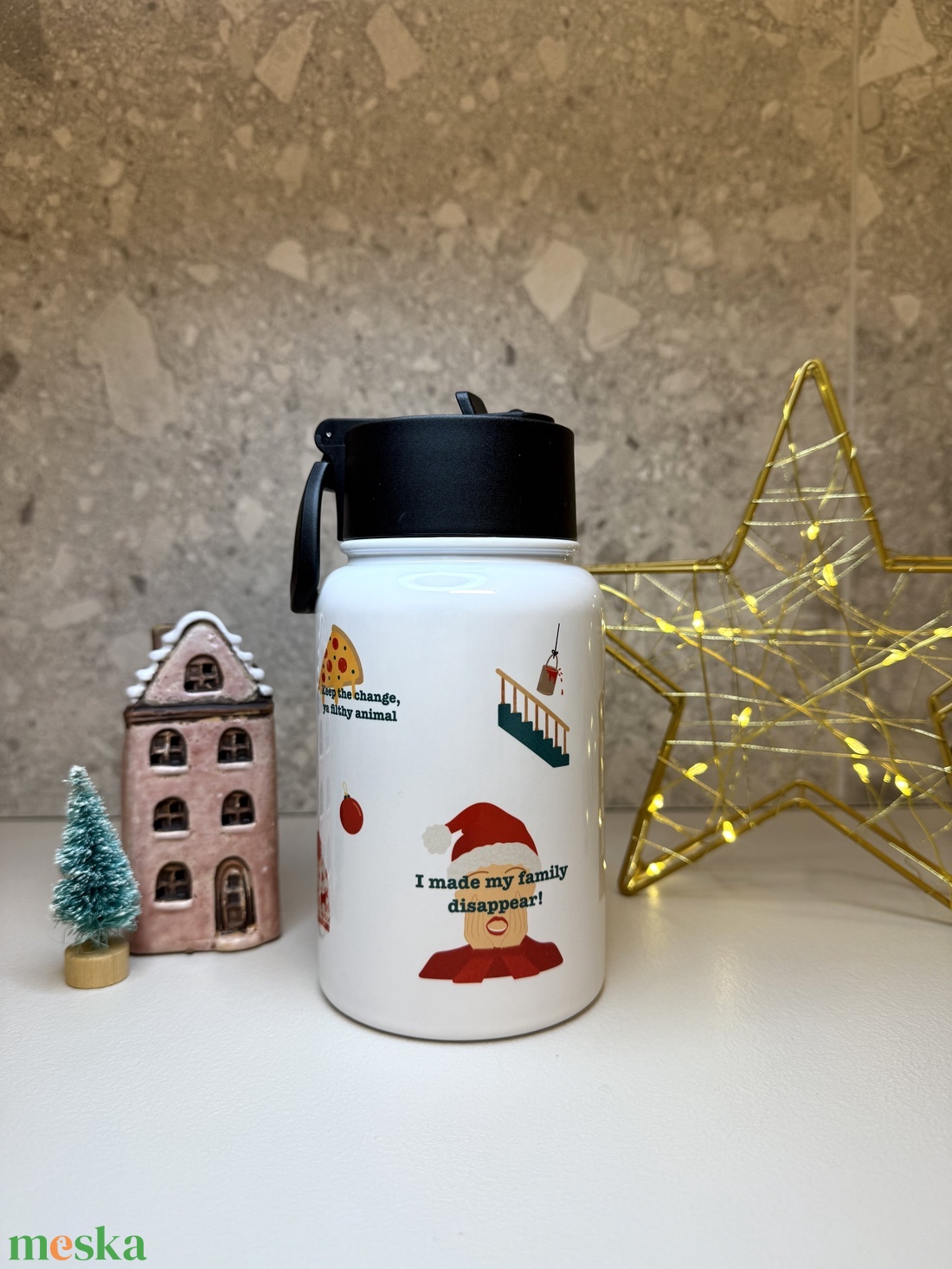 Keeviiin - rozsdamentes acél kulacs  - otthon & életmód - konyhafelszerelés, tálalás - italos kellékek - kulacsok - Meska.hu