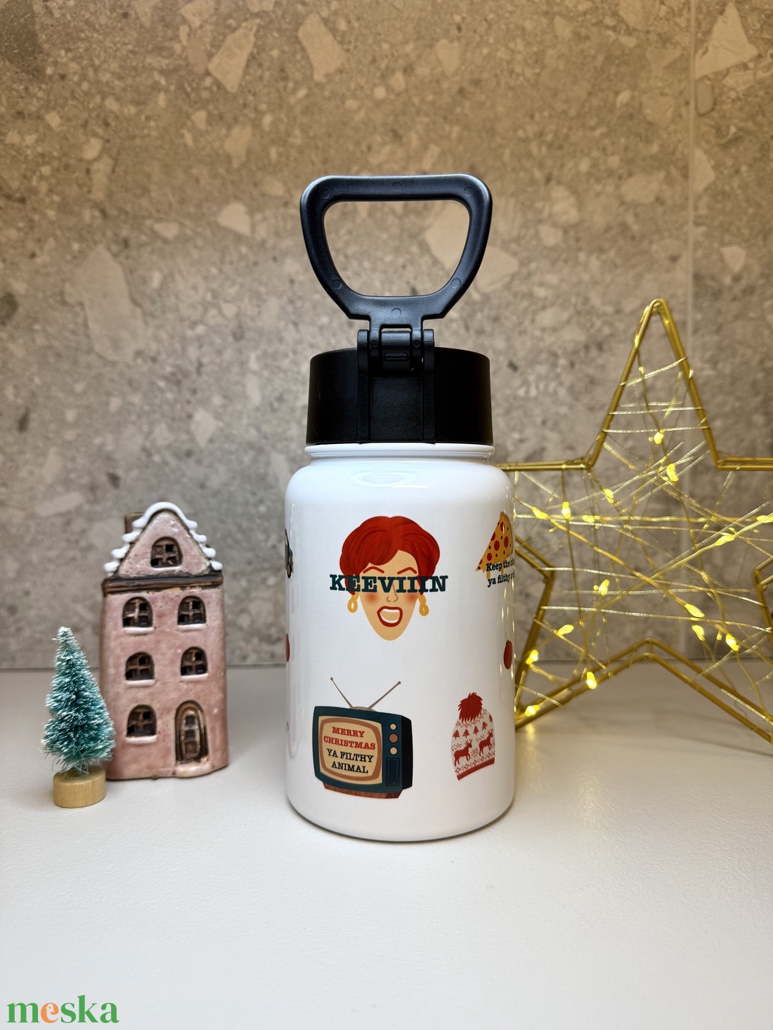 Keeviiin - rozsdamentes acél kulacs  - otthon & életmód - konyhafelszerelés, tálalás - italos kellékek - kulacsok - Meska.hu