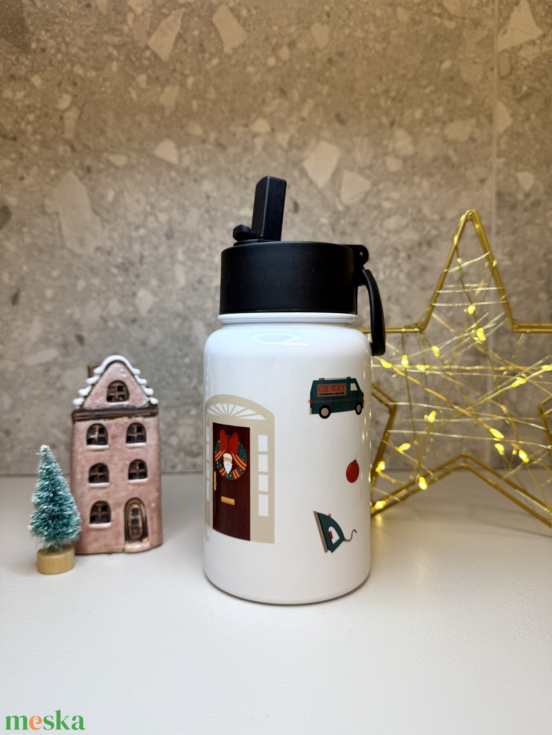 Keeviiin - rozsdamentes acél kulacs  - otthon & életmód - konyhafelszerelés, tálalás - italos kellékek - kulacsok - Meska.hu