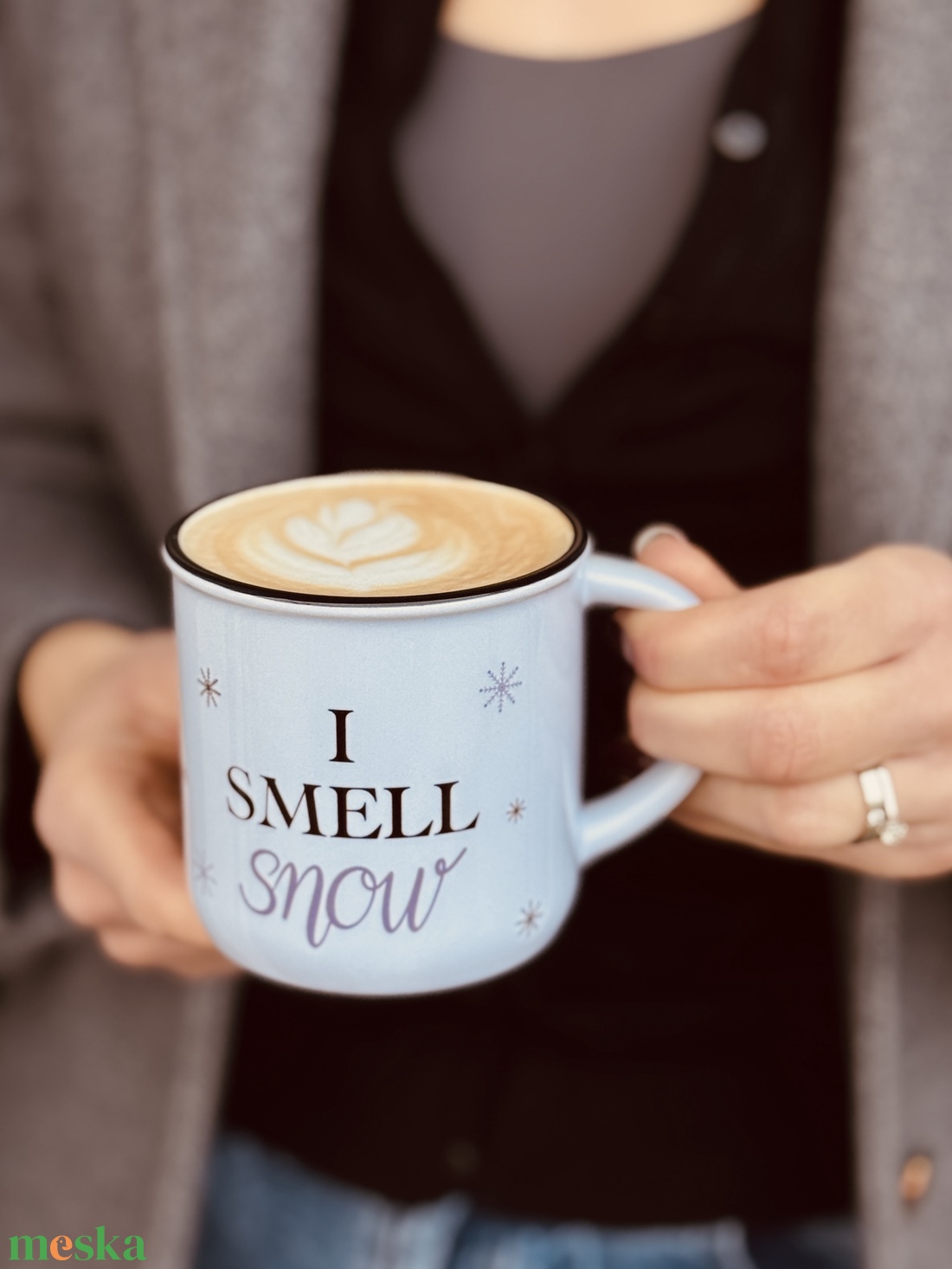 I smell snow - kerámia bögre  - otthon & életmód - konyhafelszerelés, tálalás - tálalás - bögre & csésze - Meska.hu