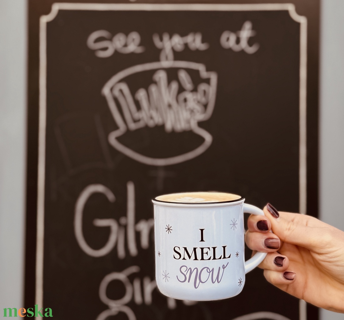 I smell snow - kerámia bögre  - otthon & életmód - konyhafelszerelés, tálalás - tálalás - bögre & csésze - Meska.hu