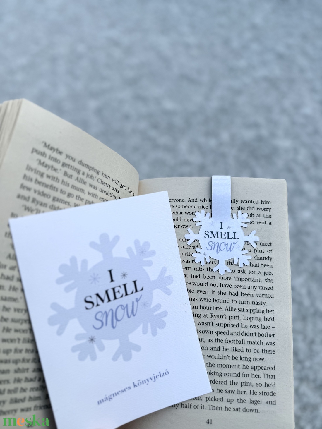 I smell snow - mágneses könyvjelző  - könyv & zene - könyvjelző - Meska.hu