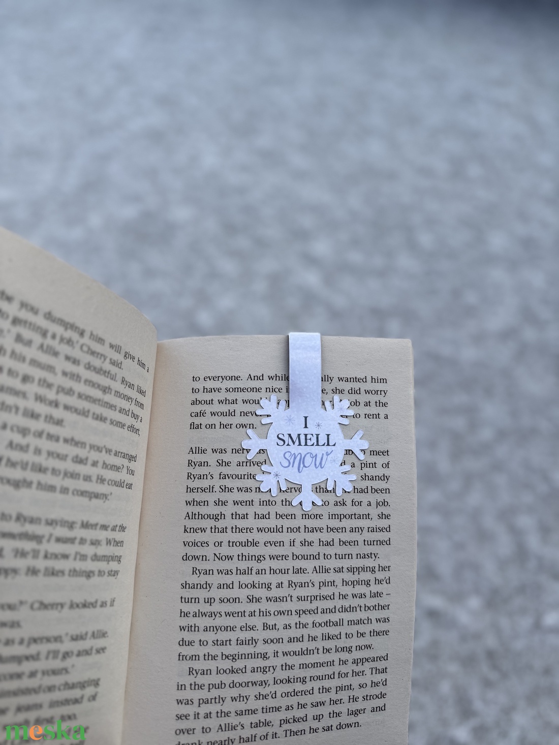 I smell snow - mágneses könyvjelző  - könyv & zene - könyvjelző - Meska.hu