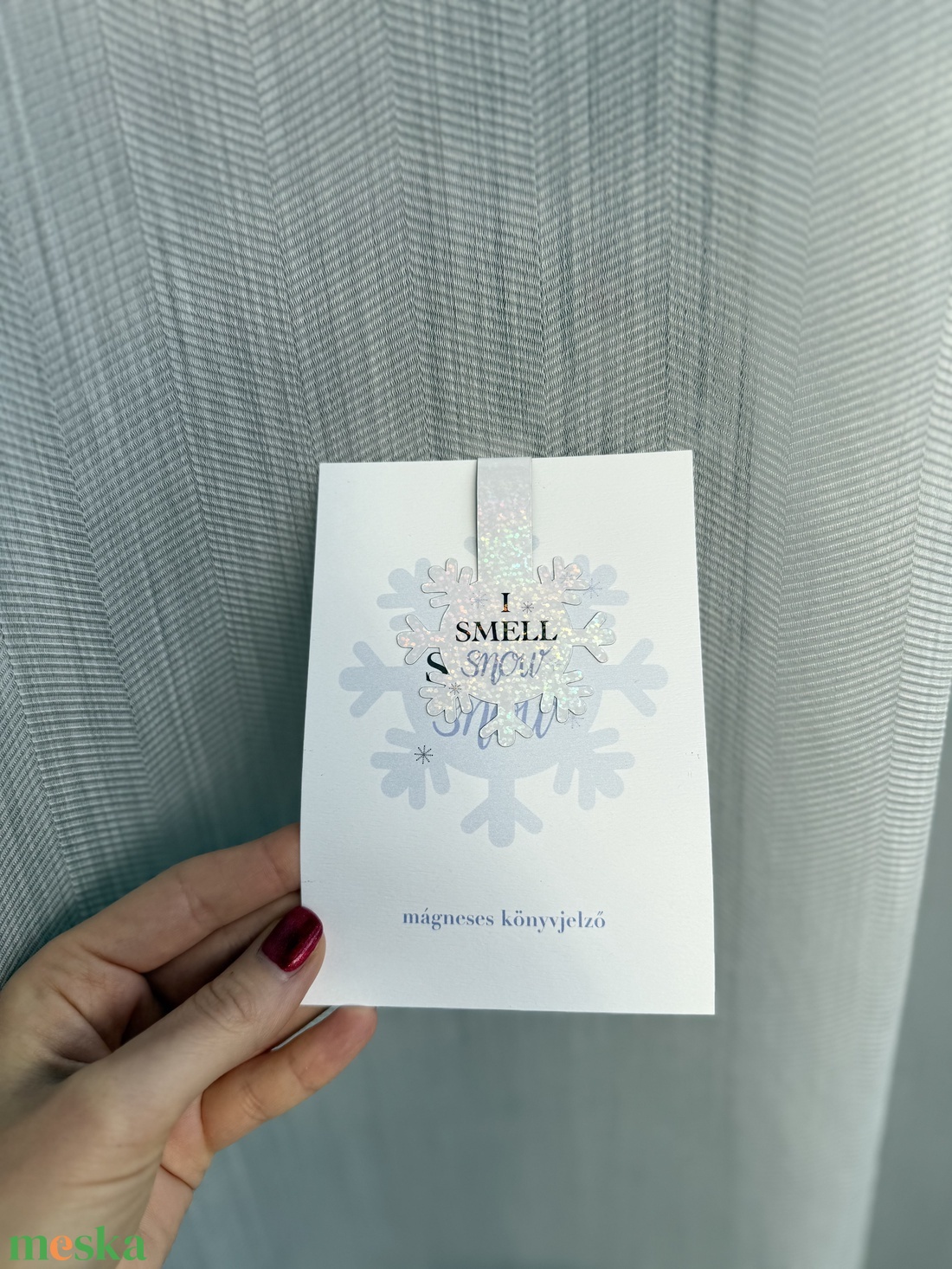 I smell snow - mágneses könyvjelző  - könyv & zene - könyvjelző - Meska.hu