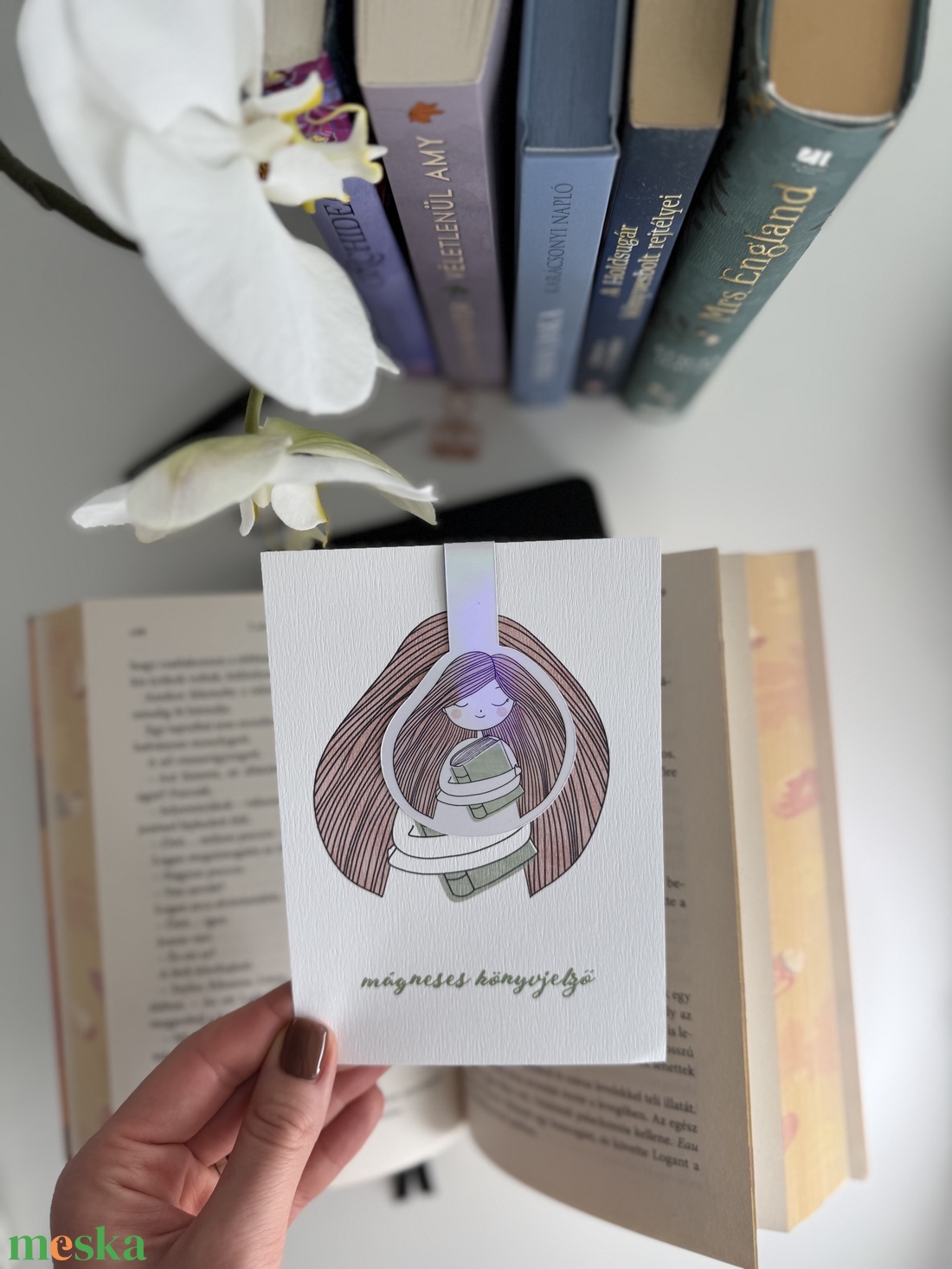 Könyvnapló - mágneses könyvjelző  - könyv & zene - könyvjelző - Meska.hu