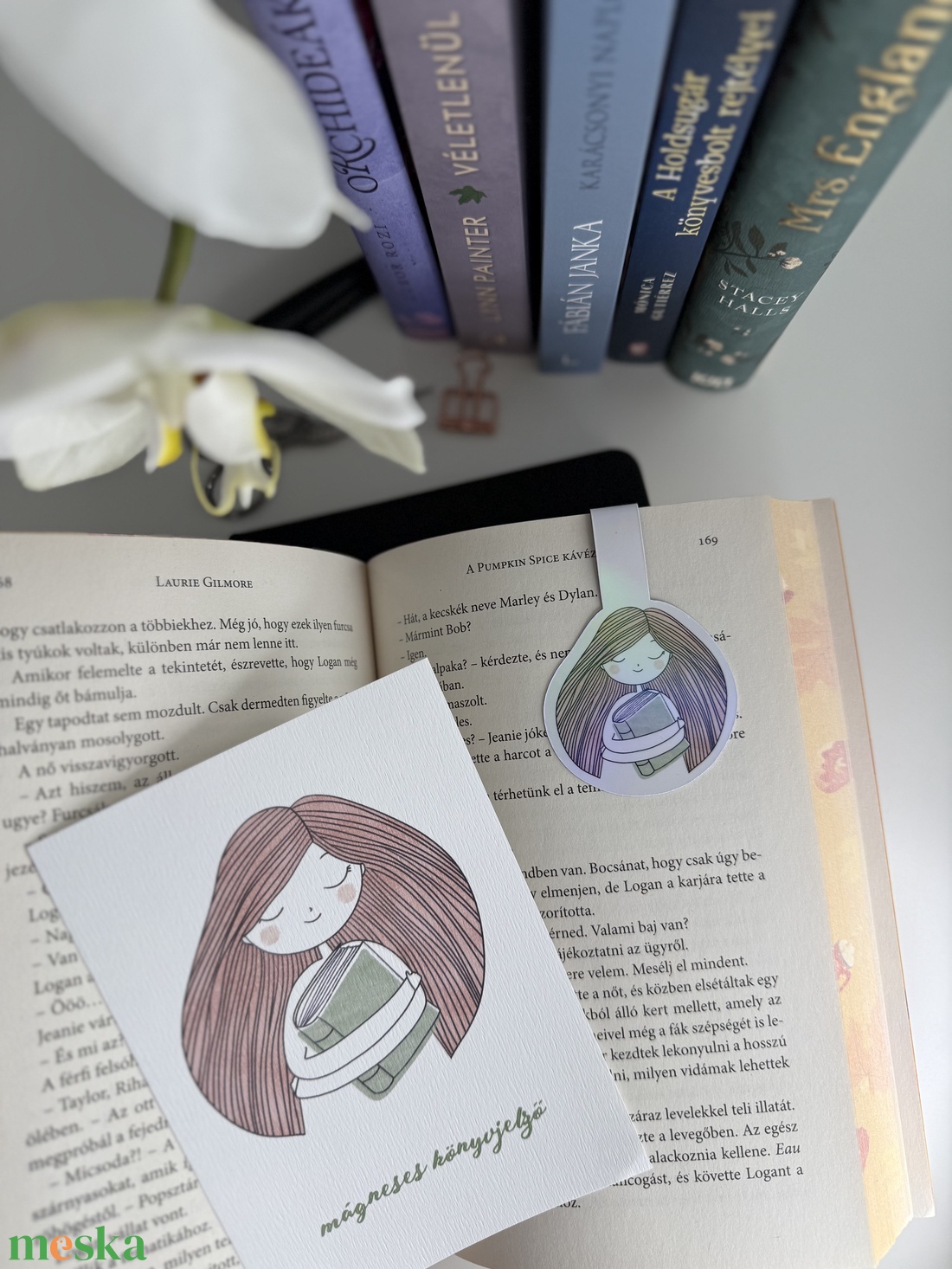 Könyvnapló - mágneses könyvjelző  - könyv & zene - könyvjelző - Meska.hu