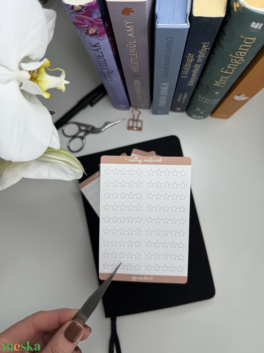 Csillag - matricaív - kellékek & szerszámok - dekorációs kellékek - matricaív - Meska.hu