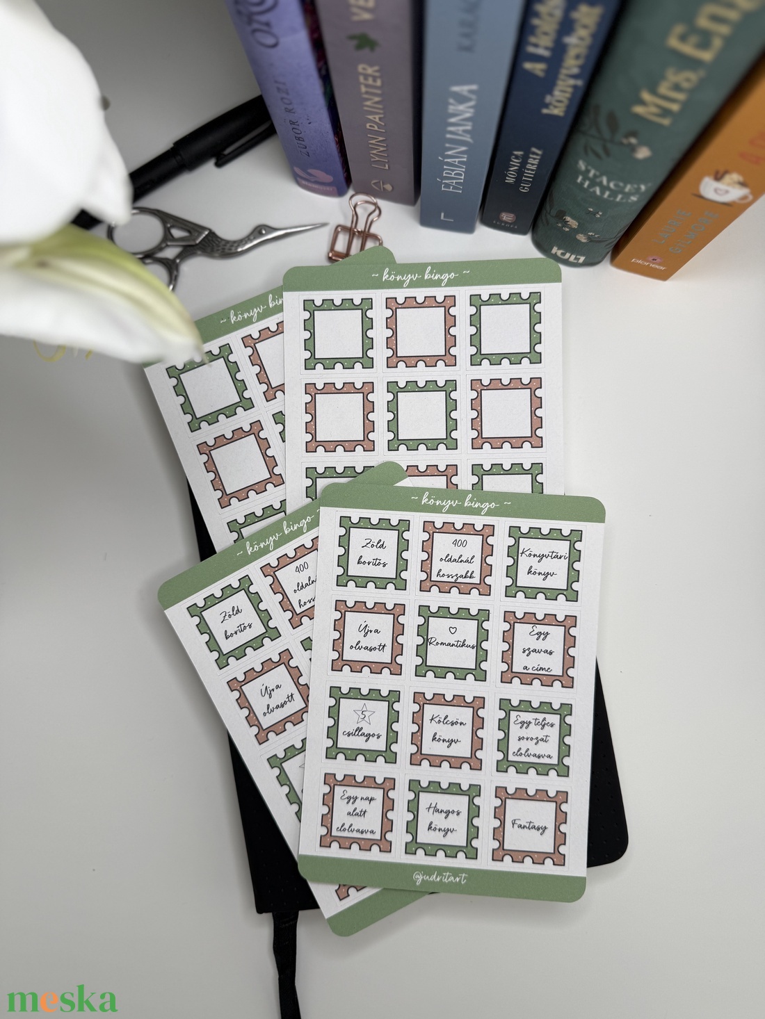 Könyv bingo - matricaív - kellékek & szerszámok - dekorációs kellékek - matricaív - Meska.hu