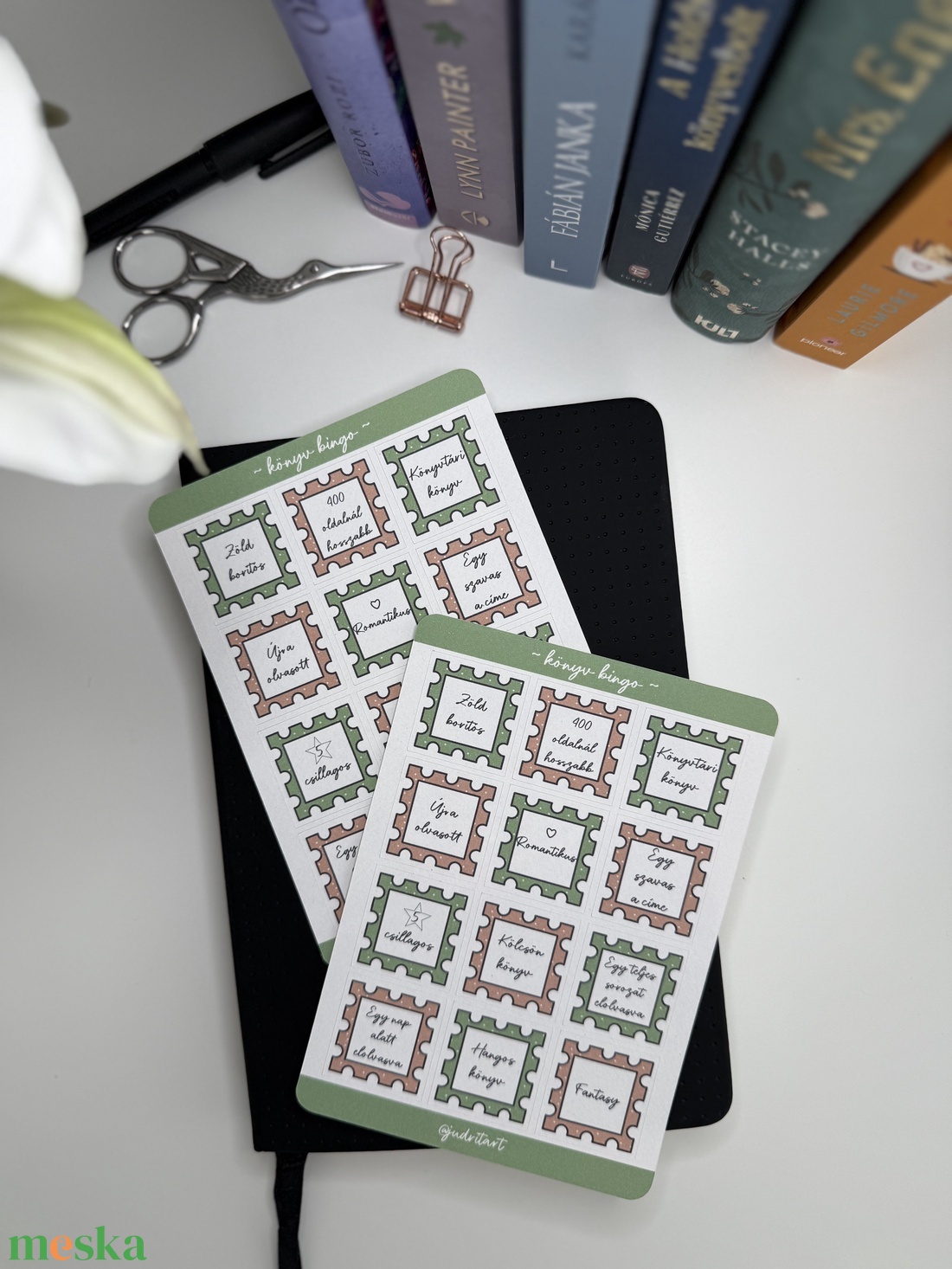 Könyv bingo - matricaív - kellékek & szerszámok - dekorációs kellékek - matricaív - Meska.hu