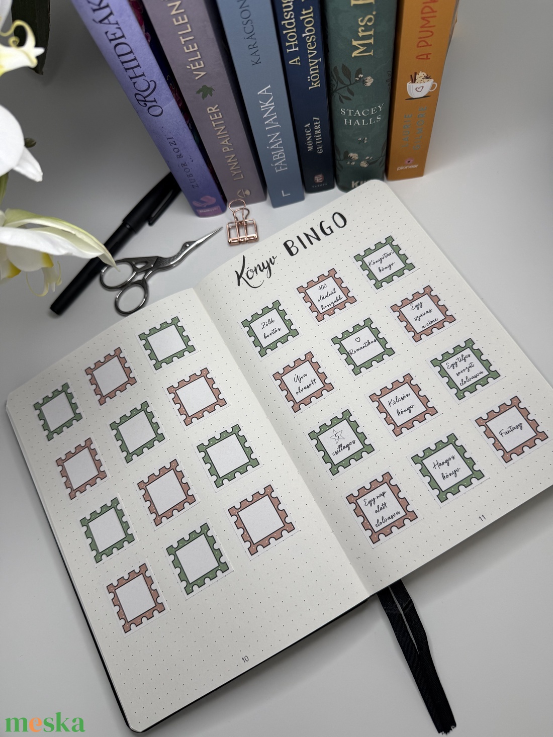 Könyv bingo - matricaív - kellékek & szerszámok - dekorációs kellékek - matricaív - Meska.hu