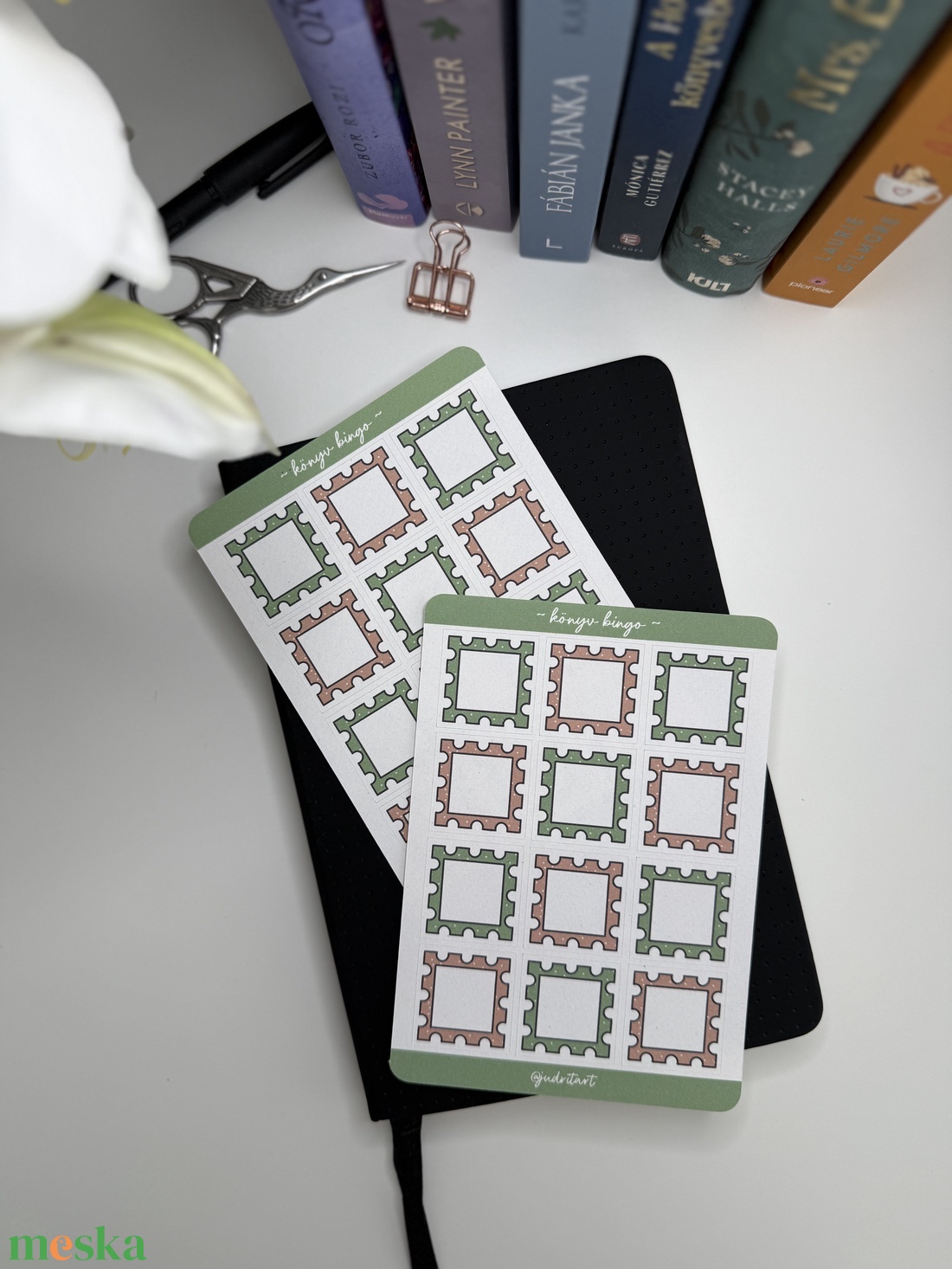 Könyv bingo - matricaív - kellékek & szerszámok - dekorációs kellékek - matricaív - Meska.hu