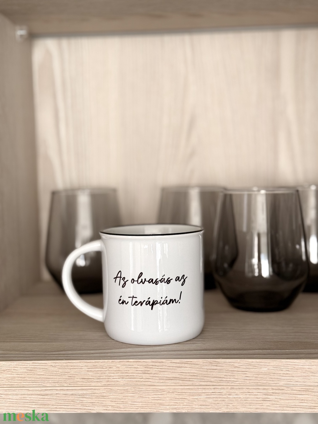 Könyvnapló - kerámia bögre  - otthon & életmód - konyhafelszerelés, tálalás - tálalás - bögre & csésze - Meska.hu