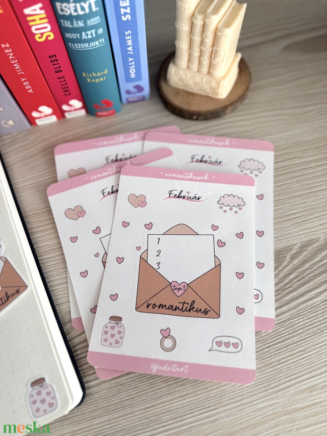 Könyvnapló - romantikusok matricaív  - kellékek & szerszámok - dekorációs kellékek - matricaív - Meska.hu