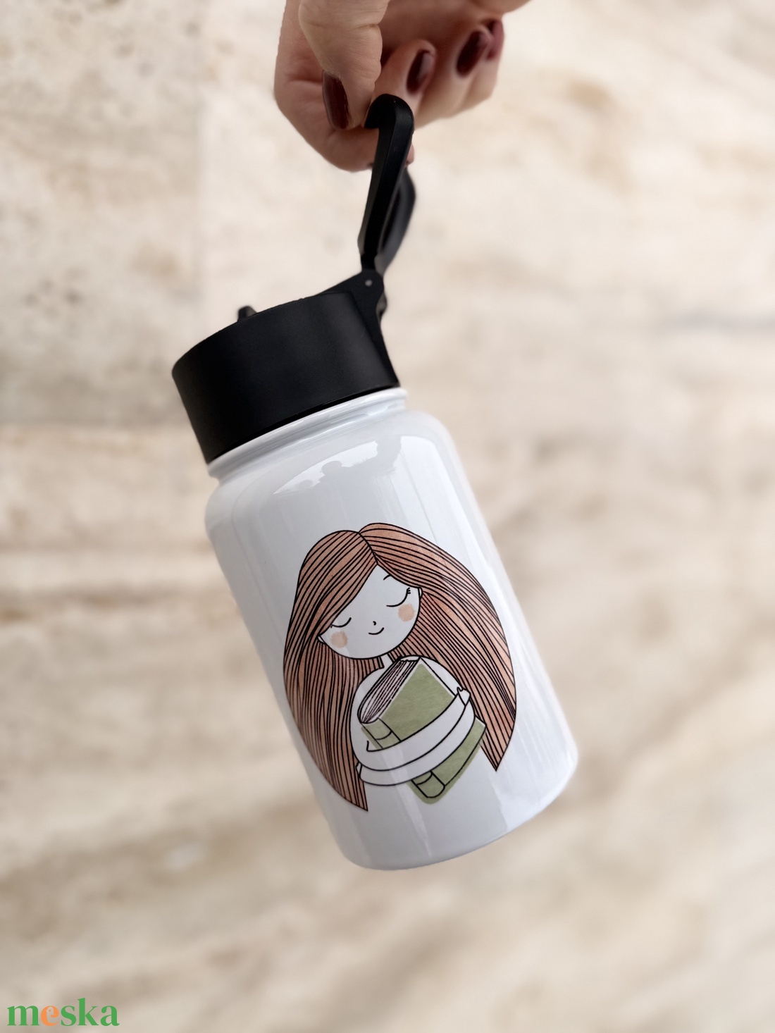 Könyvnapló - rozsdamentes acél kulacs  - otthon & életmód - konyhafelszerelés, tálalás - italos kellékek - kulacsok - Meska.hu