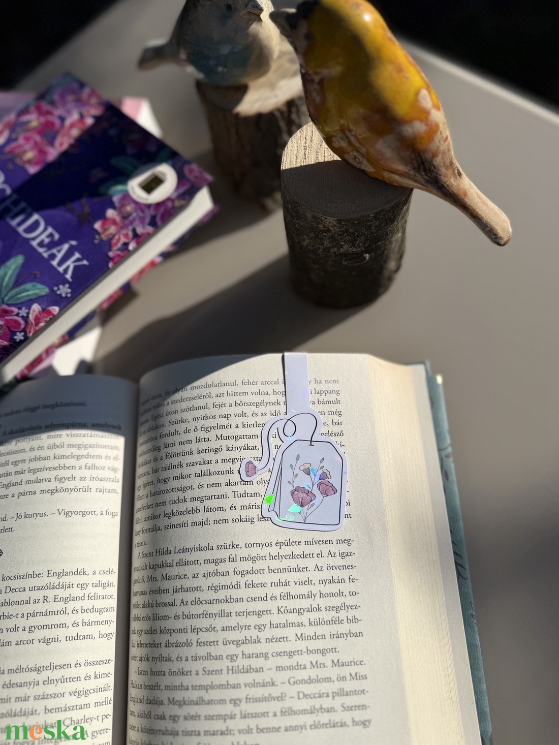 Virágfilter - mágneses könyvjelző  - könyv & zene - könyvjelző - Meska.hu