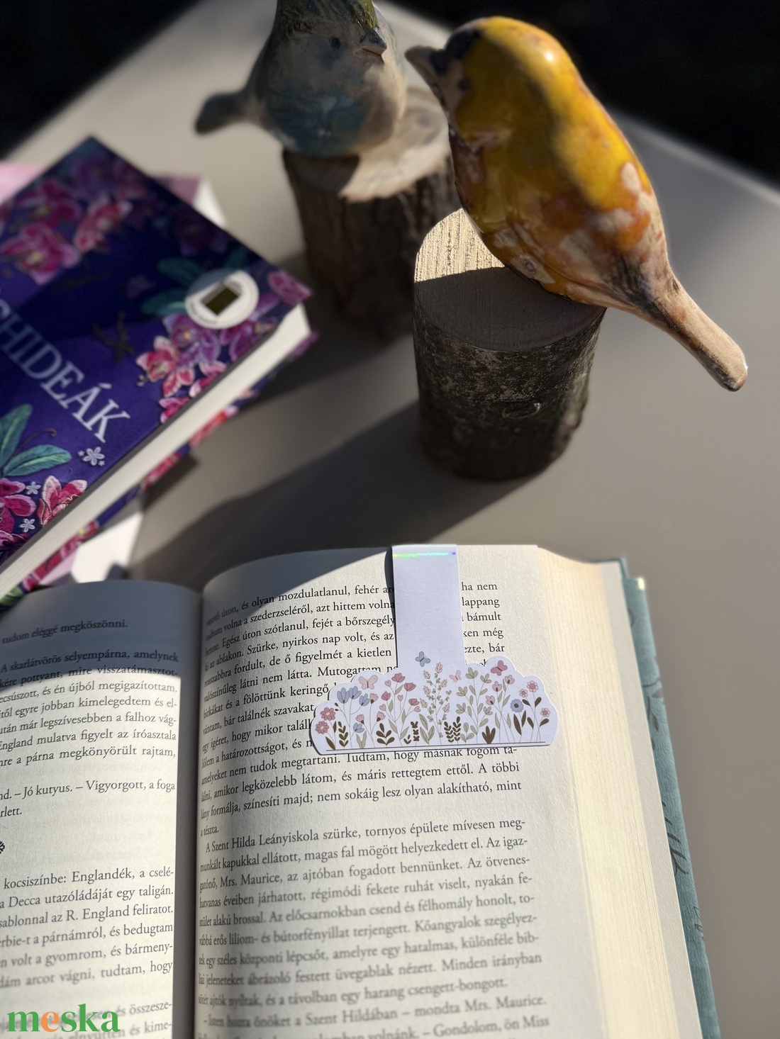 Virágos rét - mágneses könyvjelző  - könyv & zene - könyvjelző - Meska.hu