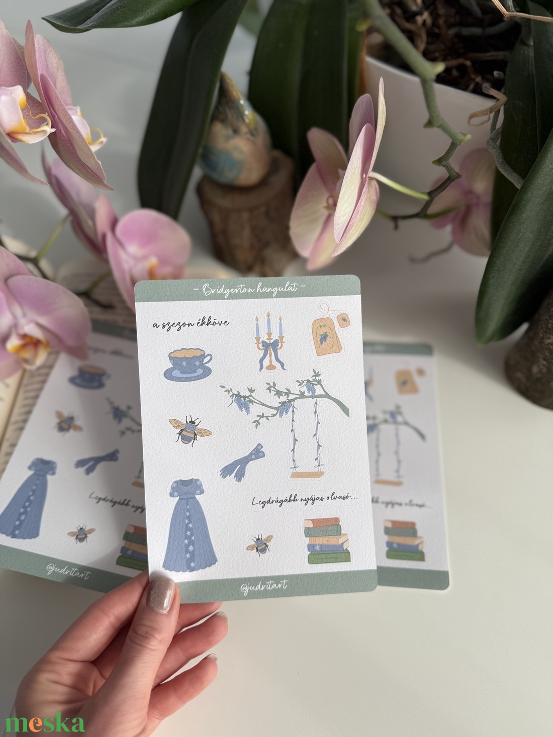 Bridgerton hangulat - papír matricaív - otthon & életmód - papír, írószer - matrica, matrica csomag - Meska.hu