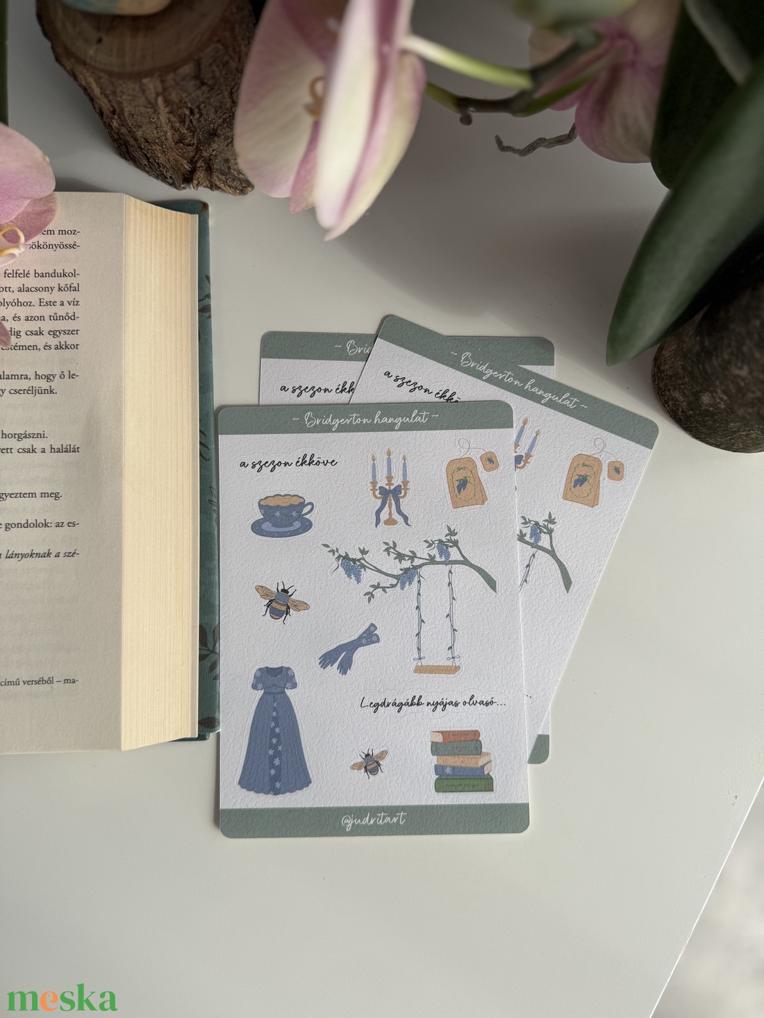 Bridgerton hangulat - papír matricaív - otthon & életmód - papír, írószer - matrica, matrica csomag - Meska.hu