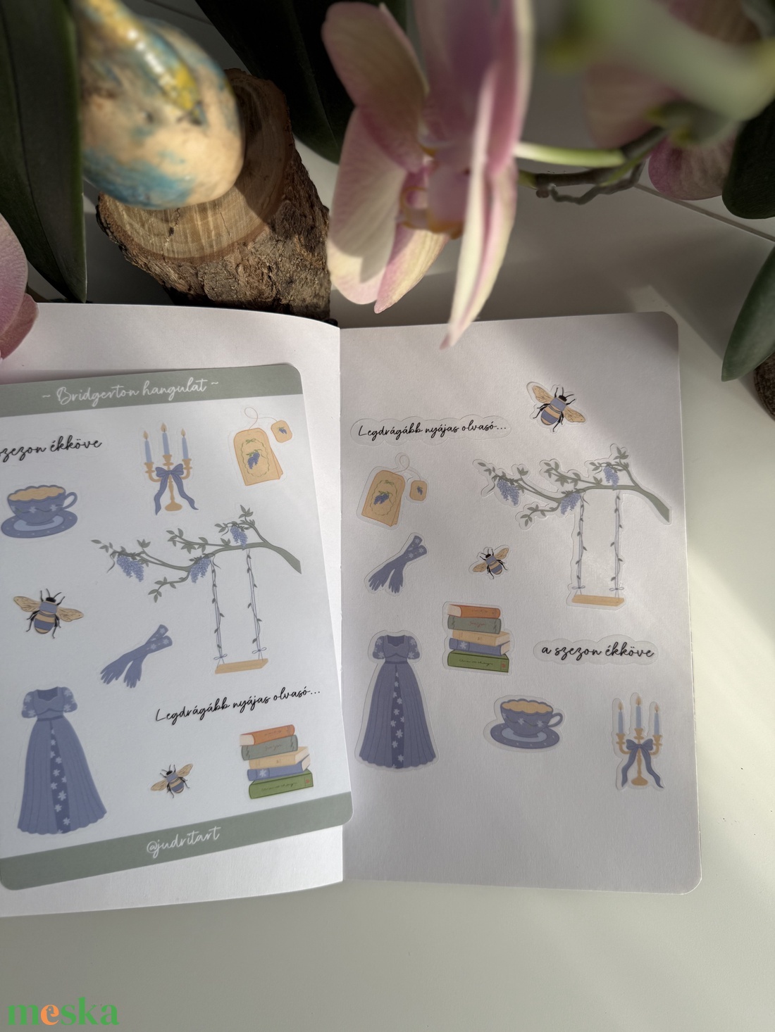 Bridgerton hangulat - átlátszó matricaív - otthon & életmód - papír, írószer - matrica, matrica csomag - Meska.hu