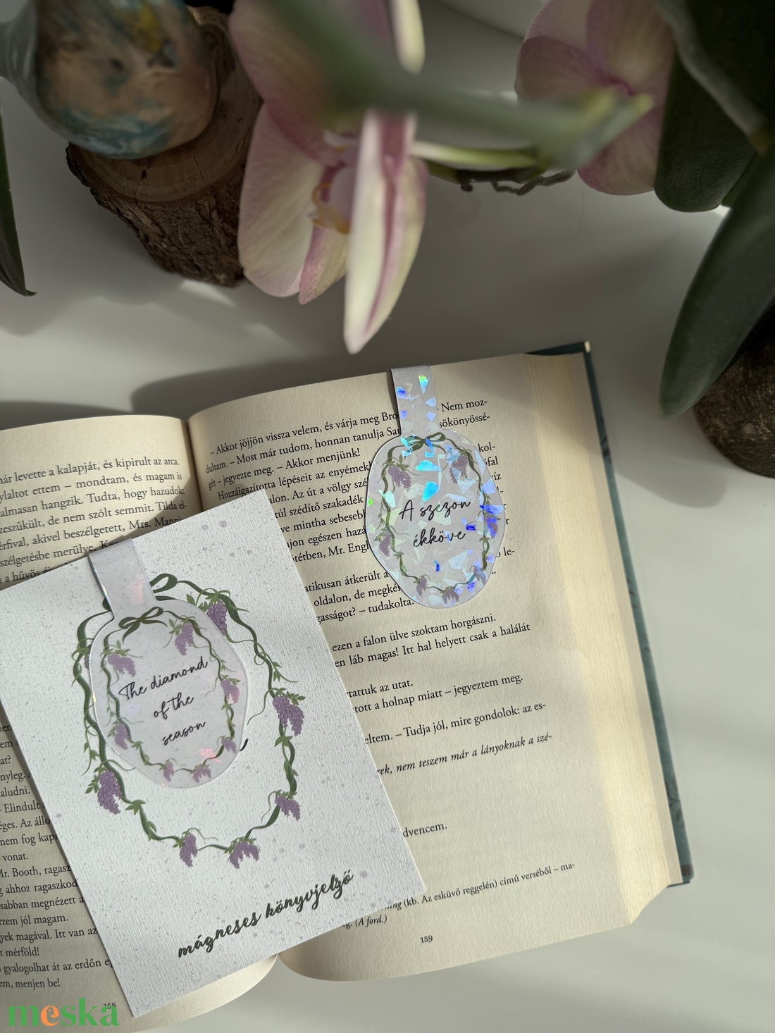 Bridgerton hangulat - mágneses könyvjelző  - könyv & zene - könyvjelző - Meska.hu