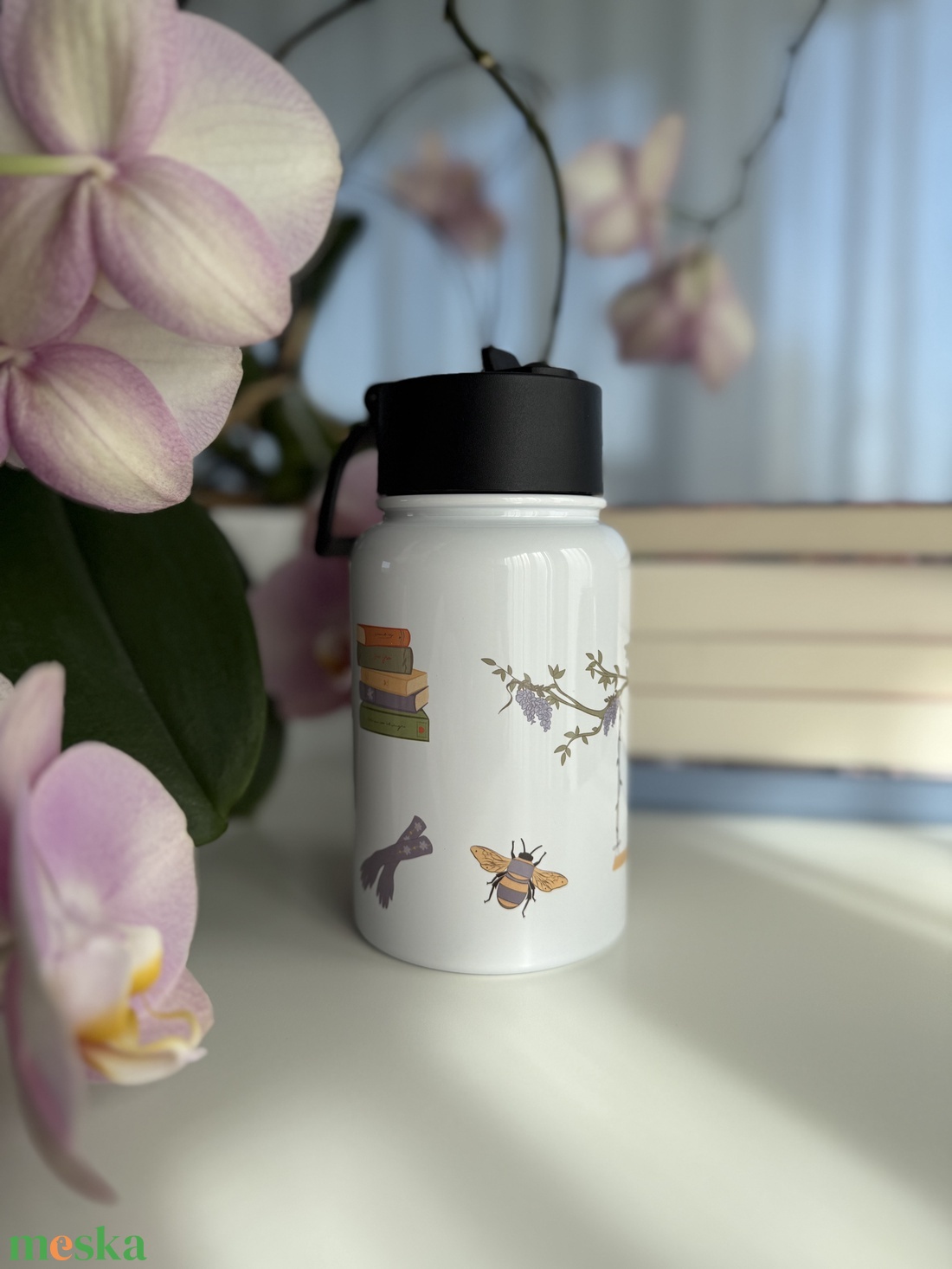 Bridgerton hangulat - rozsdamentes acél kulacs  - otthon & életmód - konyhafelszerelés, tálalás - italos kellékek - kulacsok - Meska.hu