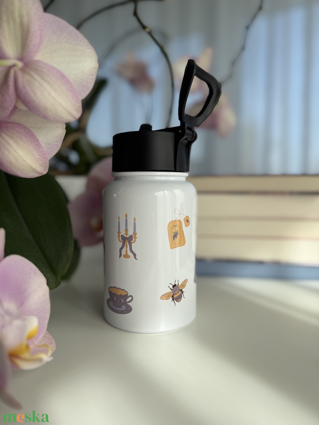 Bridgerton hangulat - rozsdamentes acél kulacs  - otthon & életmód - konyhafelszerelés, tálalás - italos kellékek - kulacsok - Meska.hu