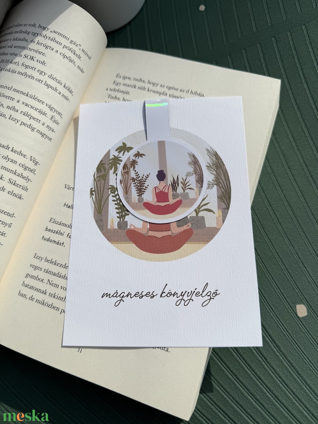 Jóga - mágneses könyvjelző  - könyv & zene - könyvjelző - Meska.hu