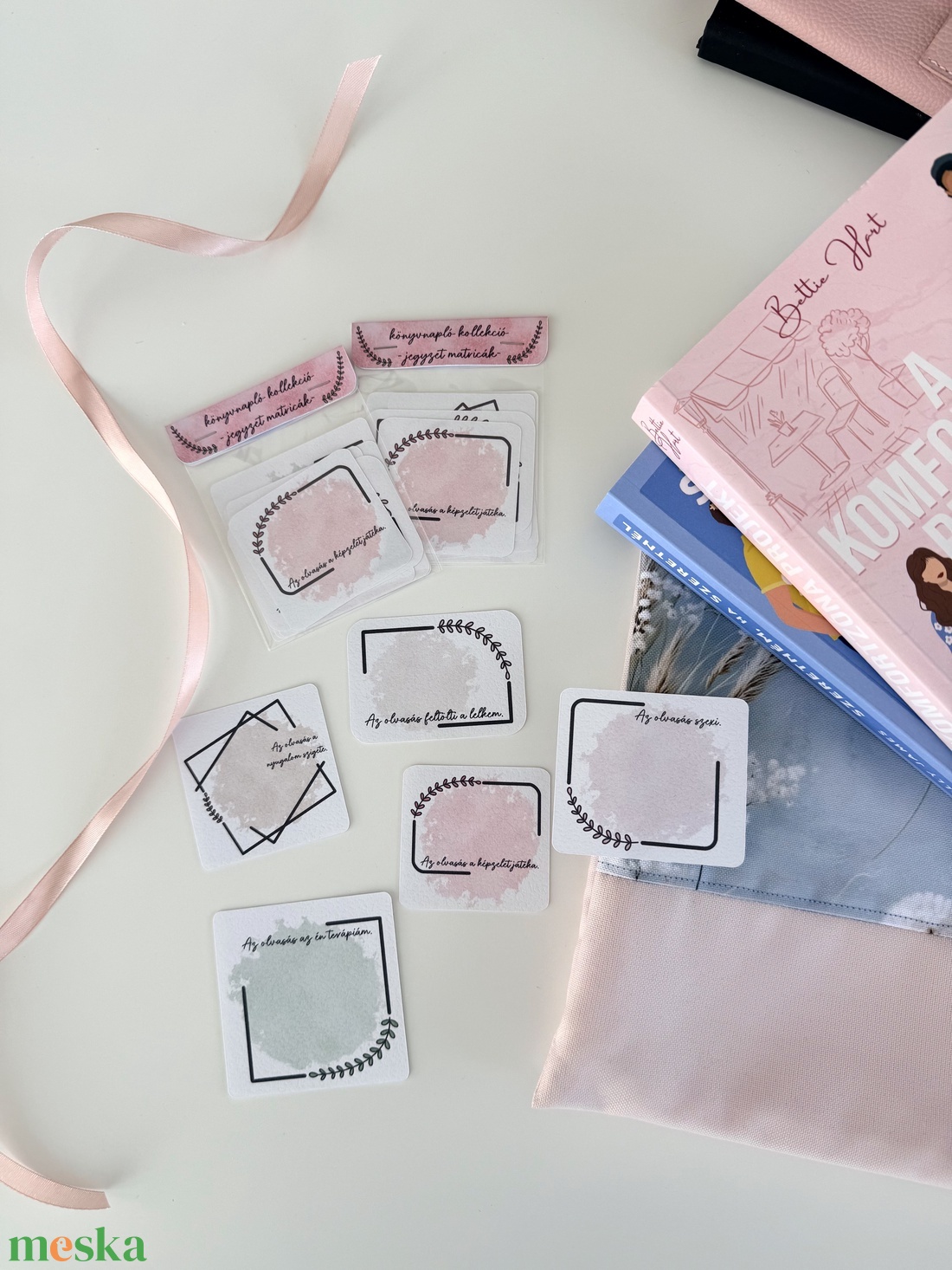 Könyvnapló - jegyzetmatrica csomag - otthon & életmód - papír, írószer - matrica, matrica csomag - Meska.hu