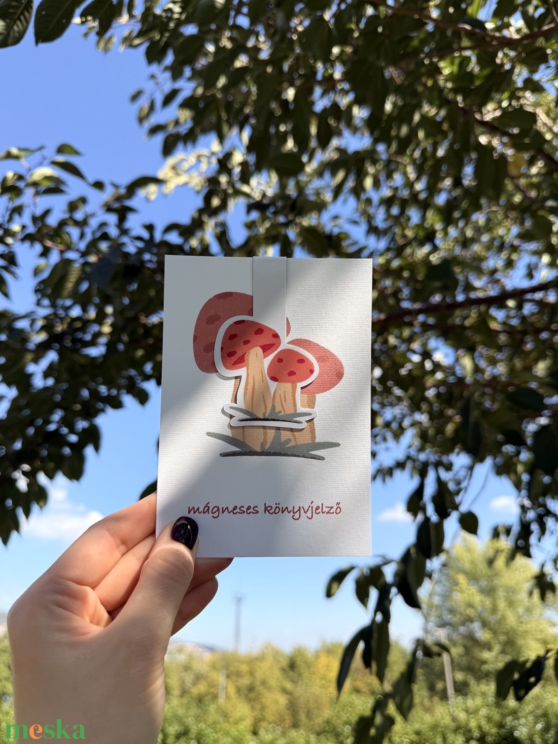 Erdei séta - gomba mágneses könyvjelző  - könyv & zene - könyvjelző - Meska.hu