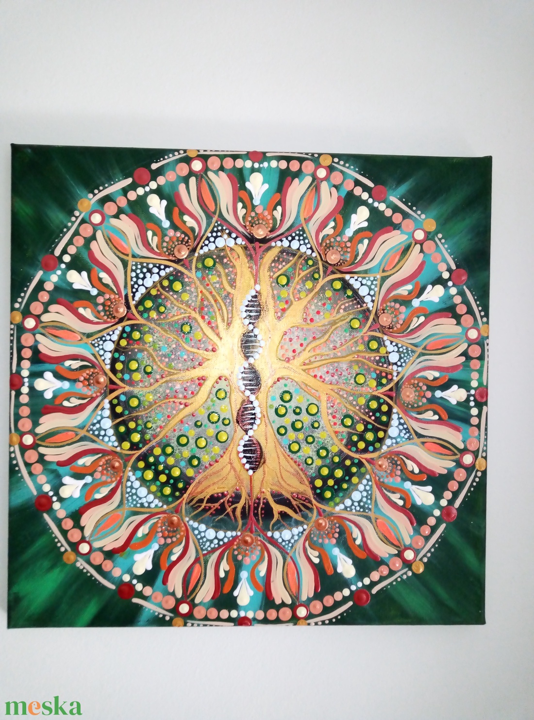 Életfa Mandala - művészet - festmény - akril - Meska.hu Életfa Mandala - művészet - festmény - akril - Meska.hu