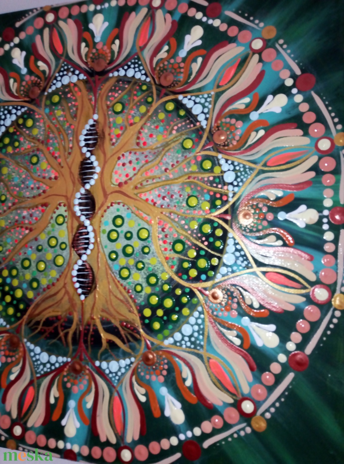 Életfa Mandala - művészet - festmény - akril - Meska.hu Életfa Mandala - művészet - festmény - akril - Meska.hu