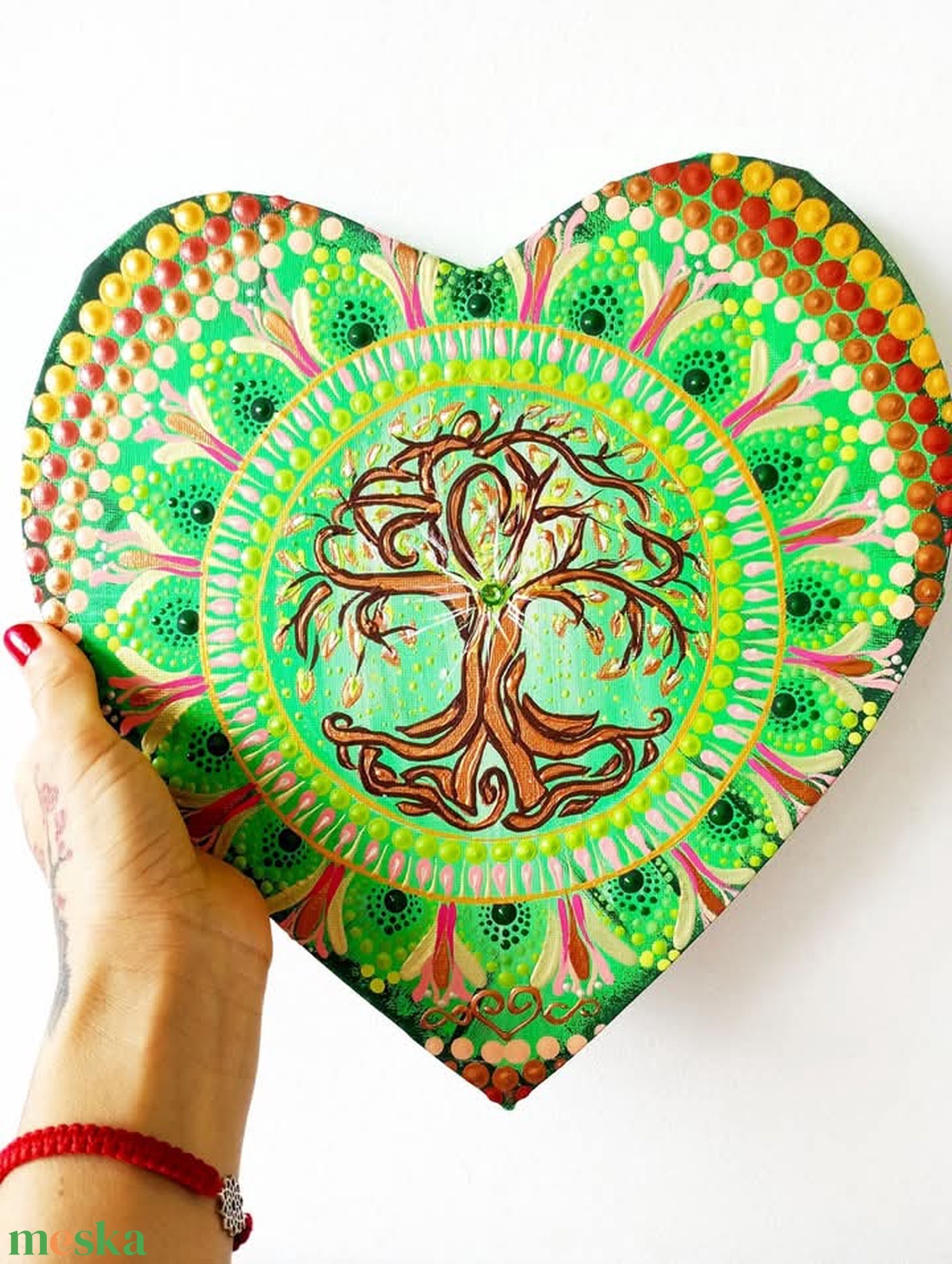 Életfa szív mandala - művészet - festmény - akril - Meska.hu Életfa szív mandala - művészet - festmény - akril - Meska.hu