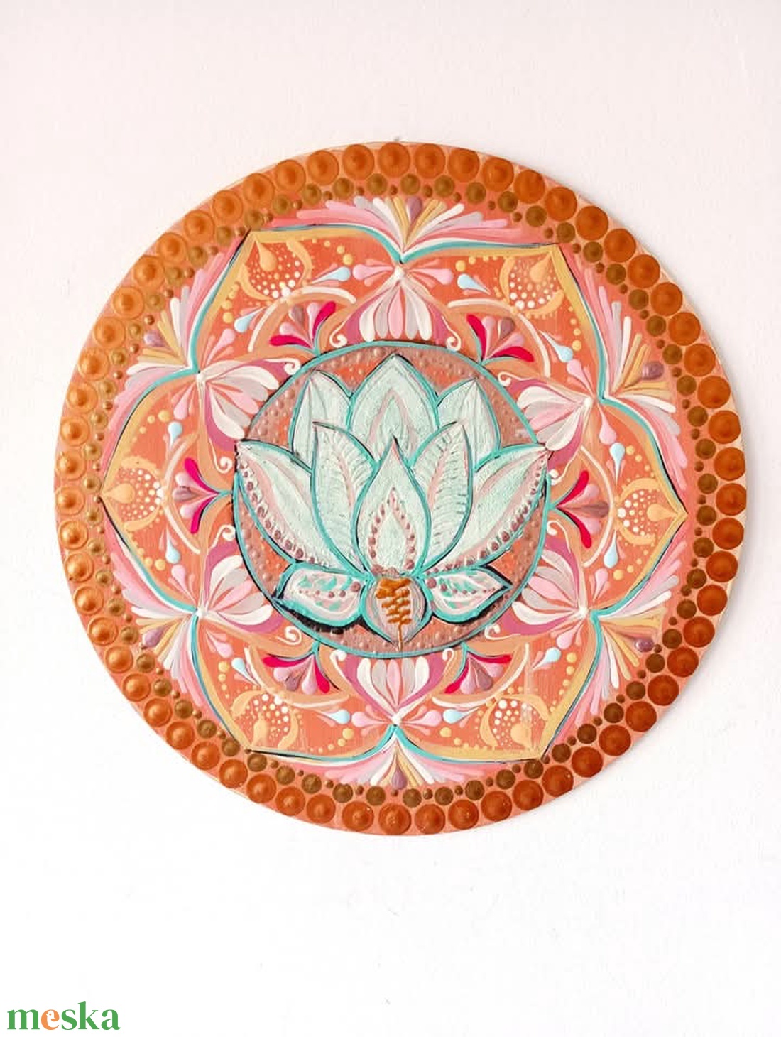 Lótusz Mandala  - művészet - festmény - akril - Meska.hu