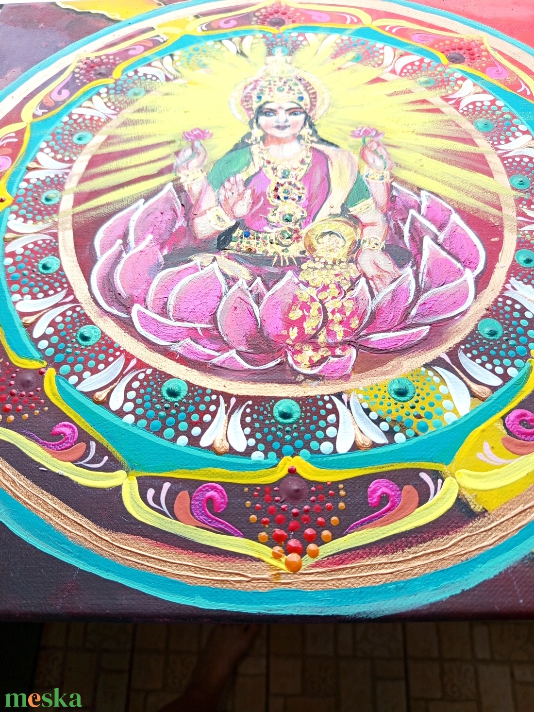 Lakshmi Mandala - művészet - festmény - akril - Meska.hu Lakshmi Mandala - művészet - festmény - akril - Meska.hu