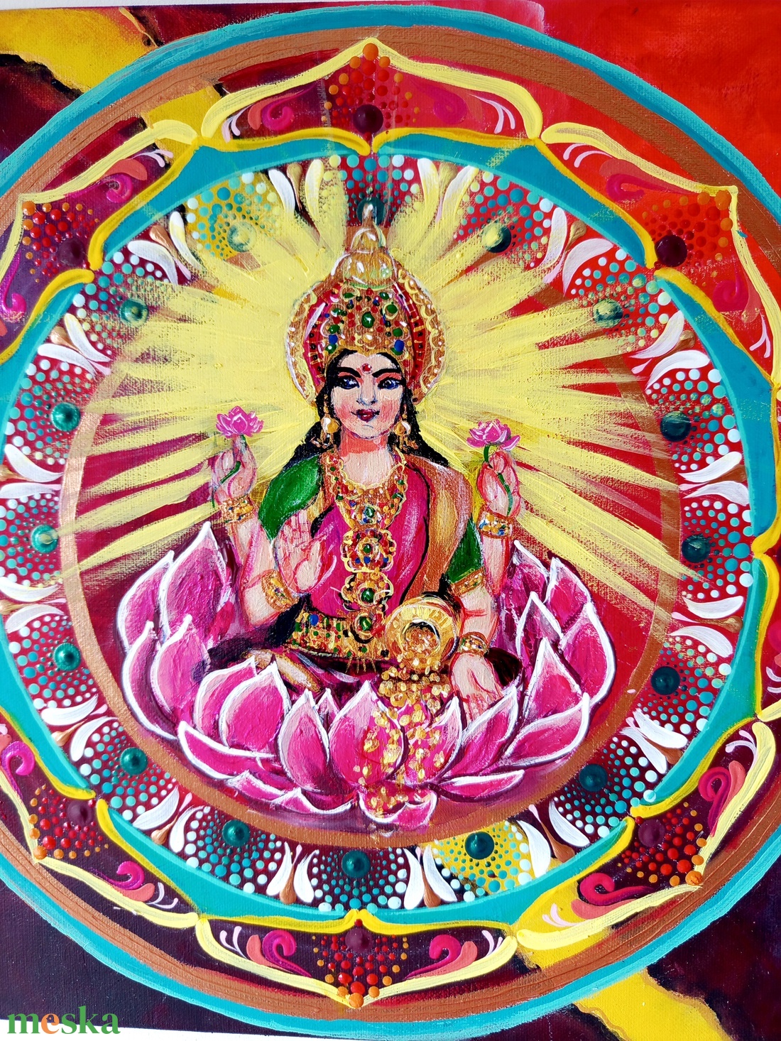 Lakshmi Mandala - művészet - festmény - akril - Meska.hu Lakshmi Mandala - művészet - festmény - akril - Meska.hu