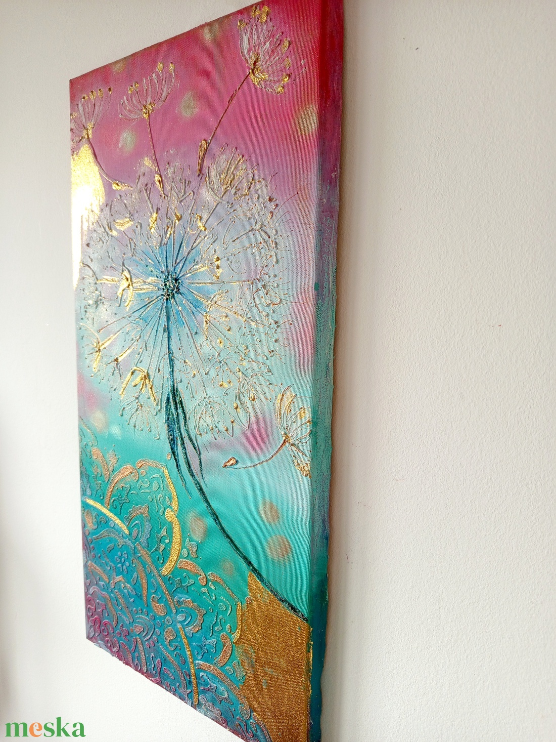 Pitypang varázs - művészet - festmény - akril - Meska.hu