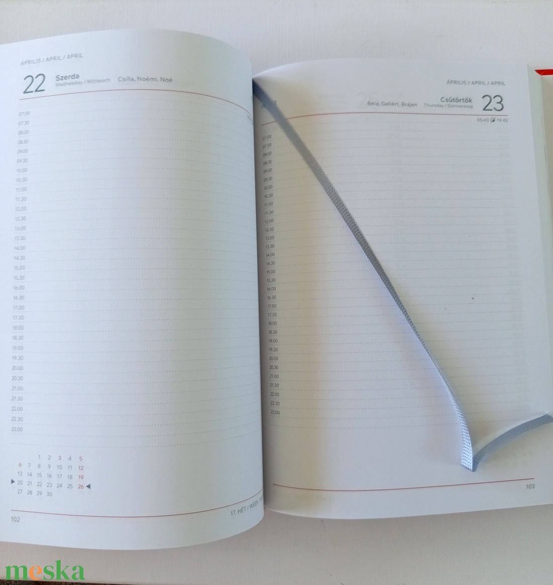 Mahagóni zsebnaptár  - otthon & életmód - papír, írószer - naptár & tervező - Meska.hu