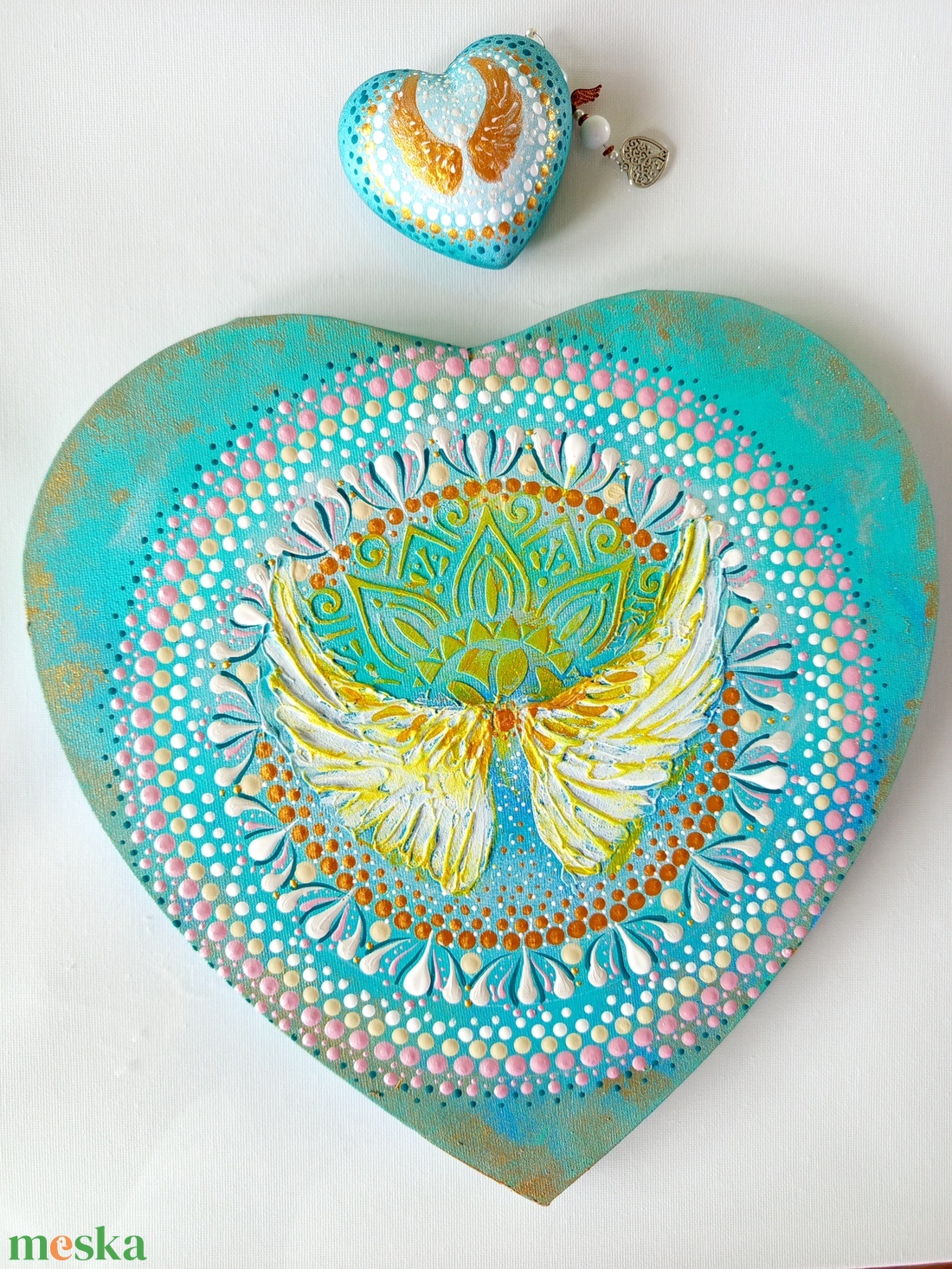 Strukturált Angyalszárny  - művészet - festmény - festmény vegyes technika - Meska.hu