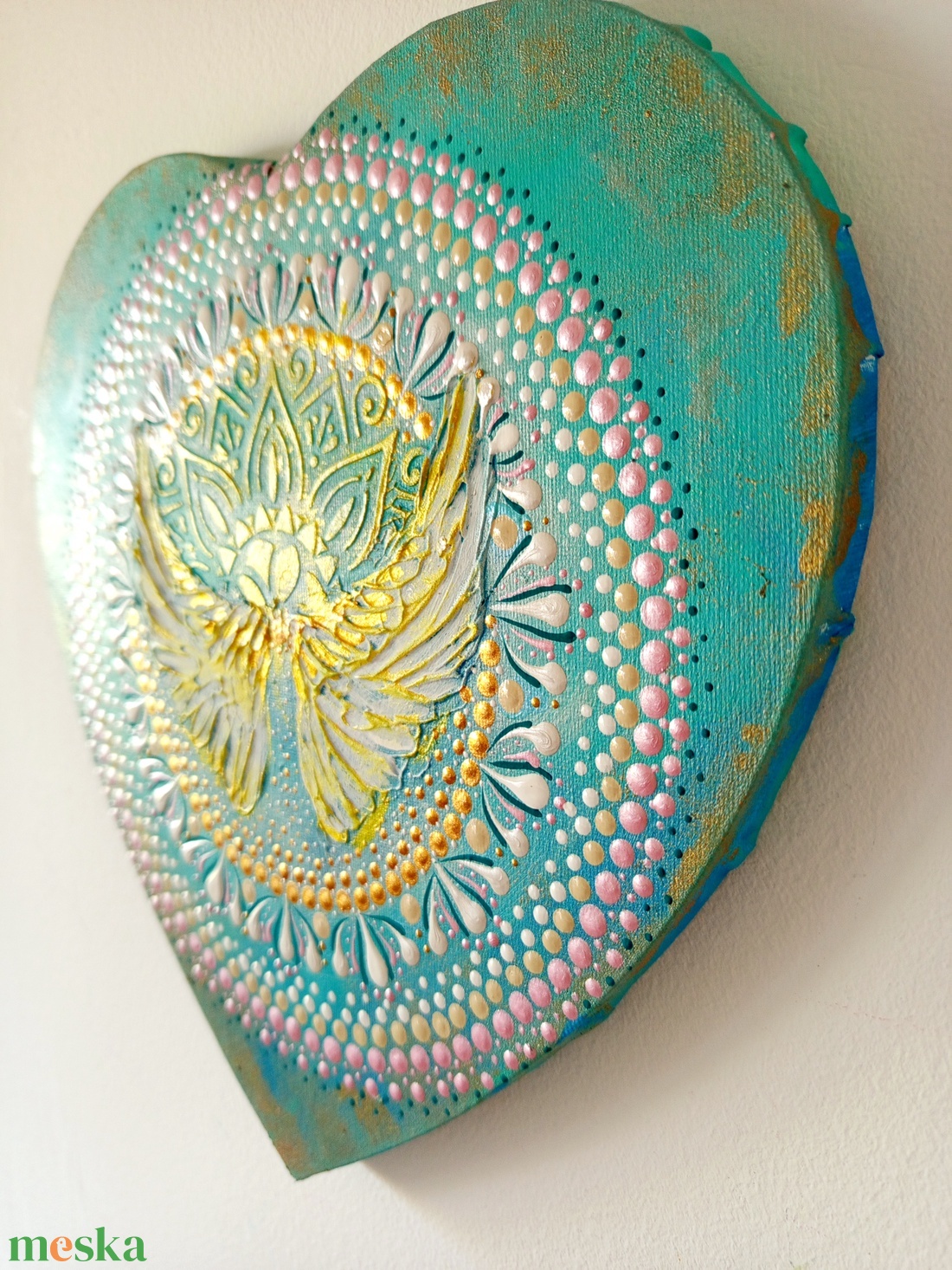 Strukturált Angyalszárny  - művészet - festmény - festmény vegyes technika - Meska.hu