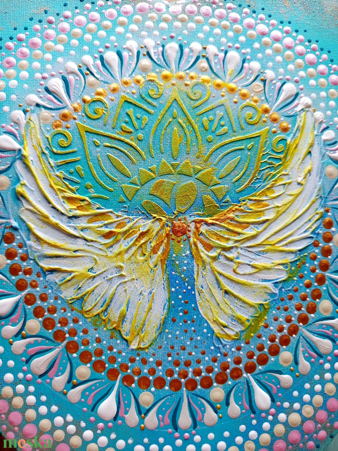 Strukturált Angyalszárny  - művészet - festmény - festmény vegyes technika - Meska.hu