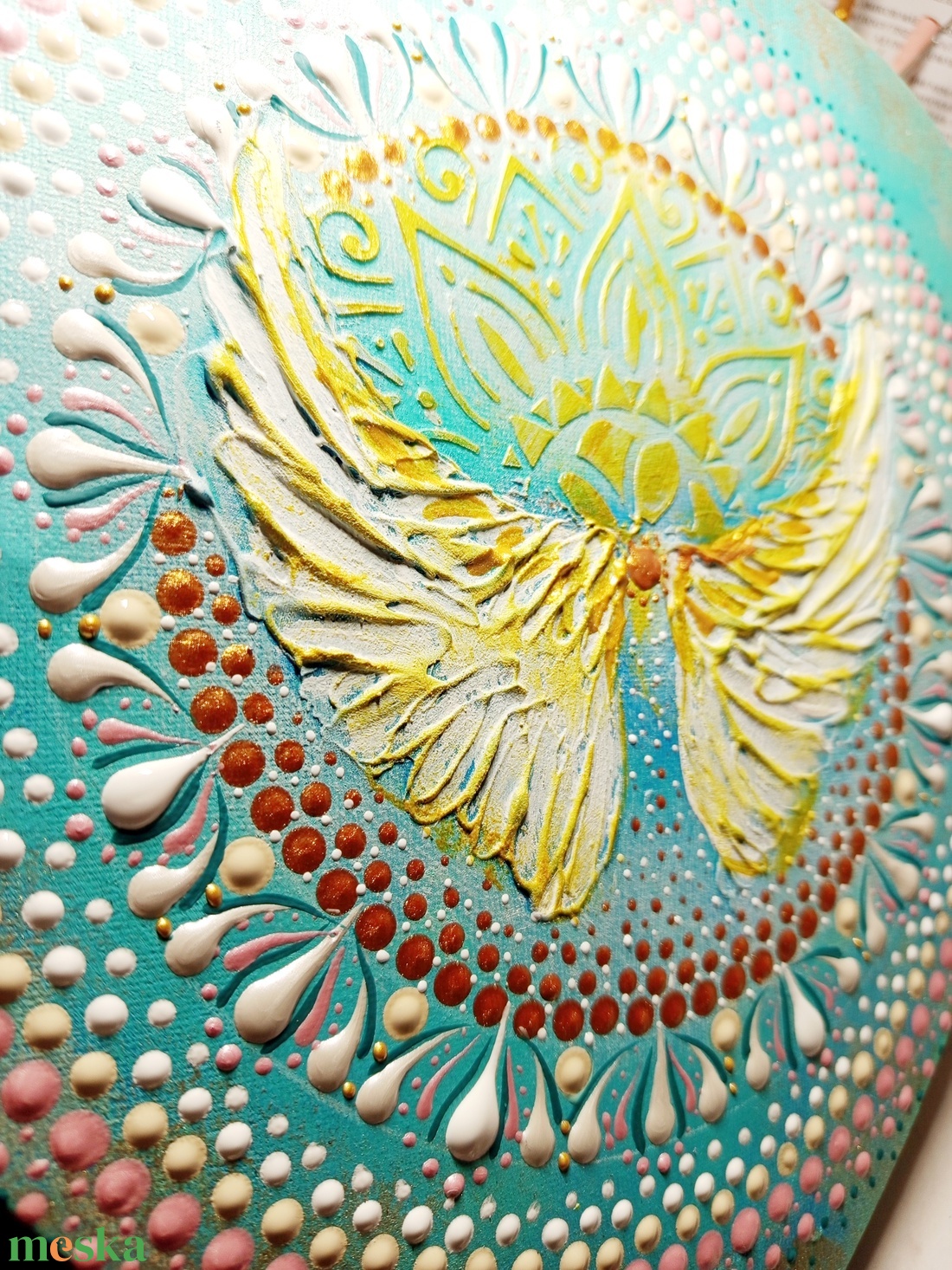 Strukturált Angyalszárny  - művészet - festmény - festmény vegyes technika - Meska.hu