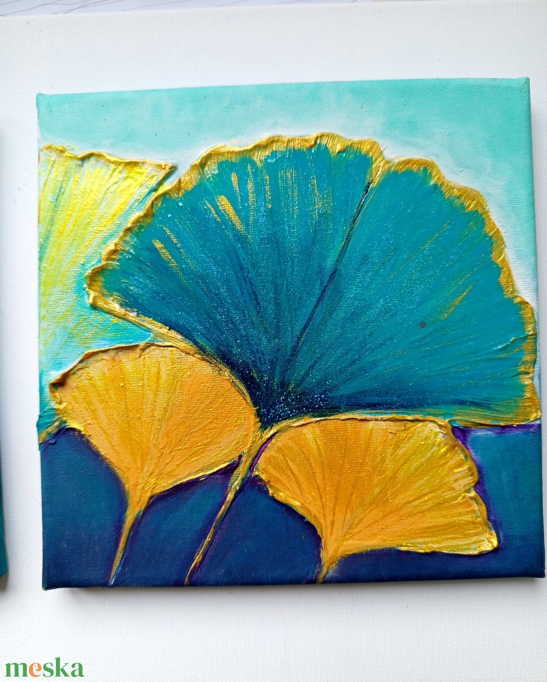 Ginkgo Biloba páros festmény  - művészet - festmény - akril - Meska.hu