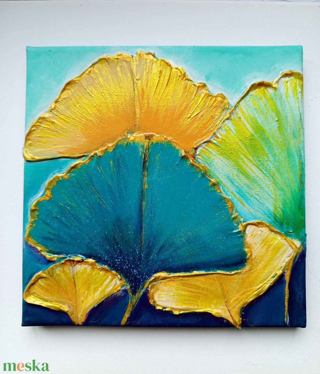 Ginkgo Biloba páros festmény  - művészet - festmény - akril - Meska.hu