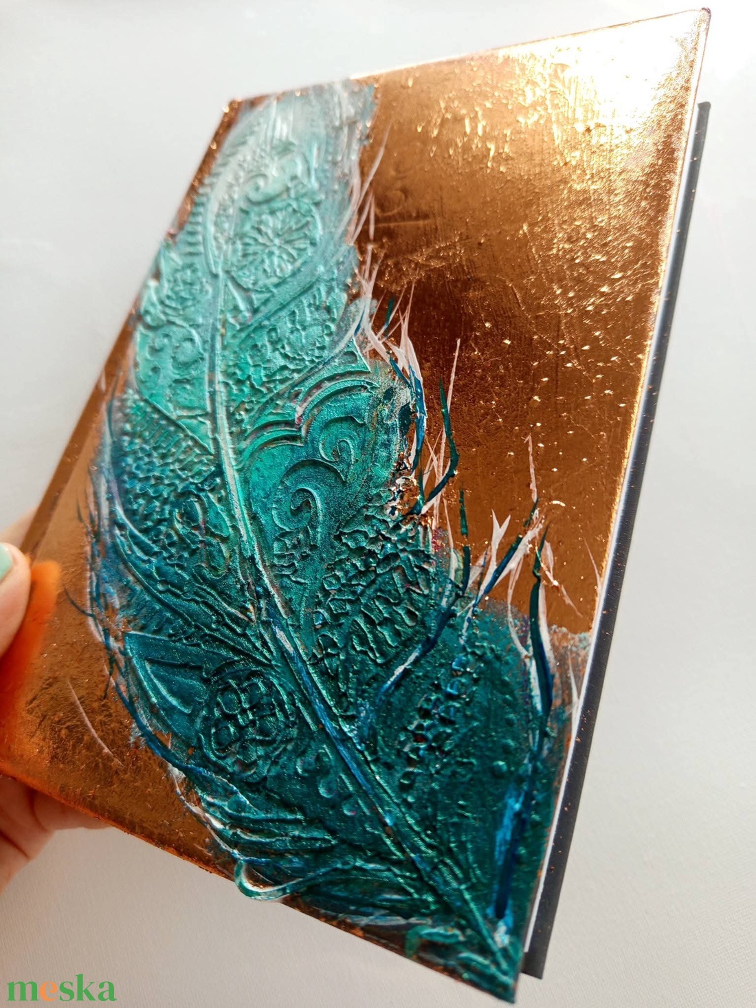 Türkiz toll bronz ragyogásban - otthon & életmód - papír, írószer - naptár & tervező - Meska.hu